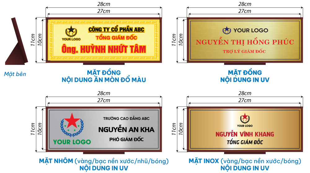bảng chức danh một mặt