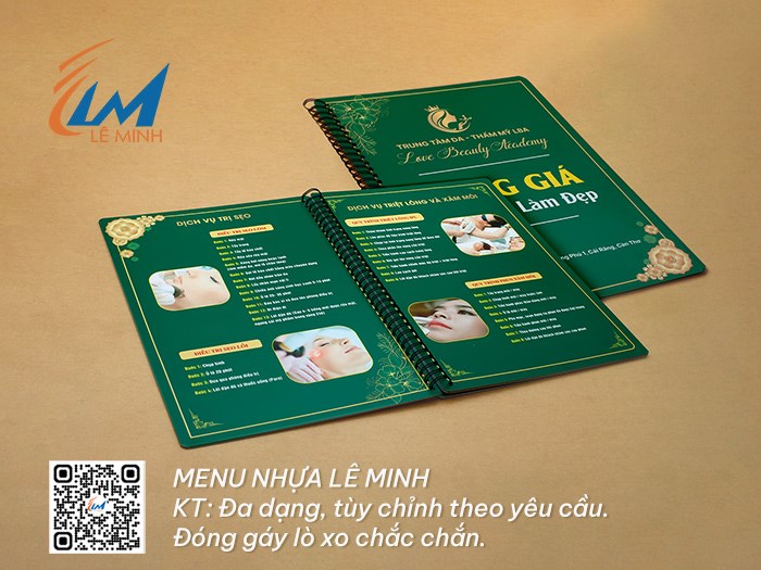 IN MENU NHỰA