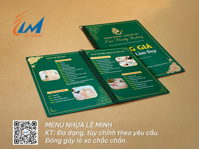 IN MENU NHỰA