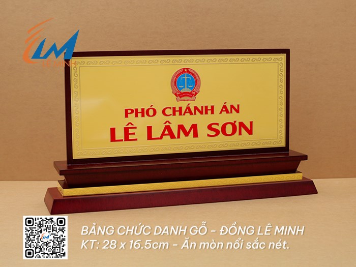 GỖ ĐỒNG ĂN MÒN - BẢNG CHỨC DANH ĐỂ BÀN
