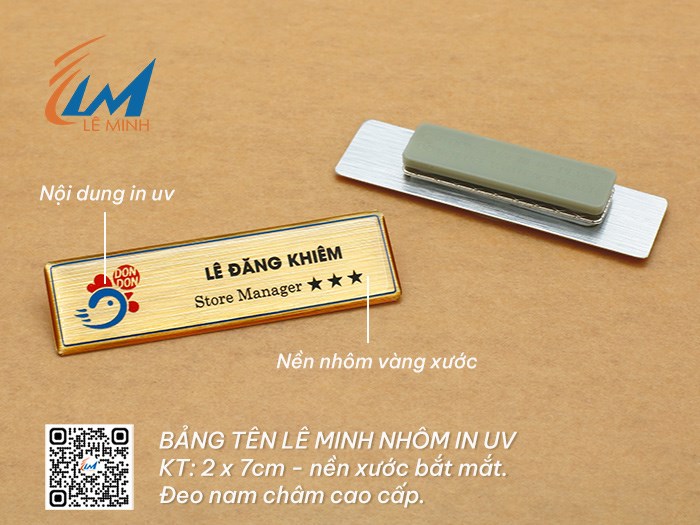 LÀM BẢNG TÊN ĐEO ÁO BẰNG NHÔM