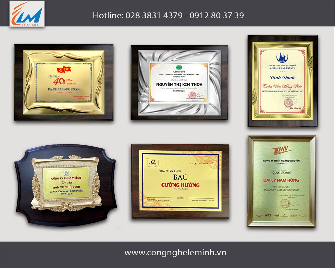 SẢN XUẤT BẢNG VINH DANH KHEN THƯỞNG
