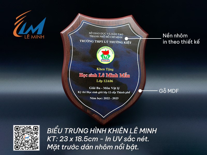 BIỂU TRƯNG GỖ HÌNH KHIÊN