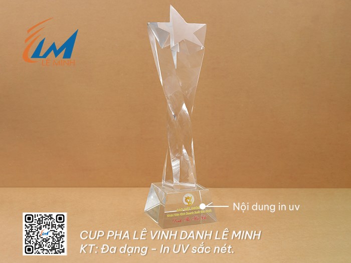 Cúp pha lê vinh danh 