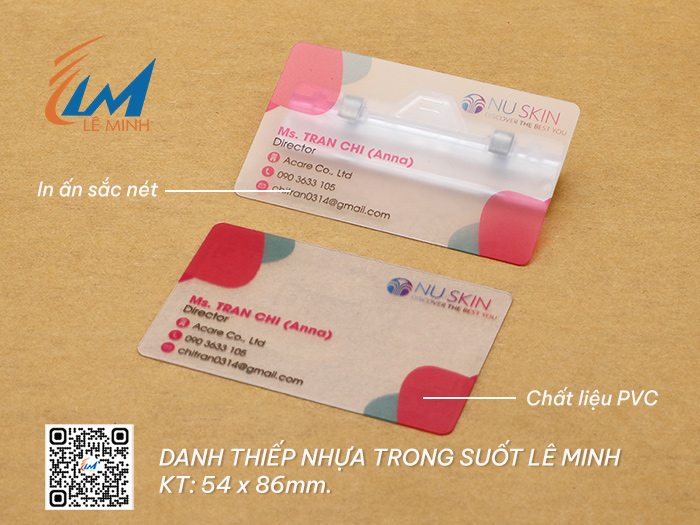 IN DANH THIẾP NHỰA TRONG SUỐT