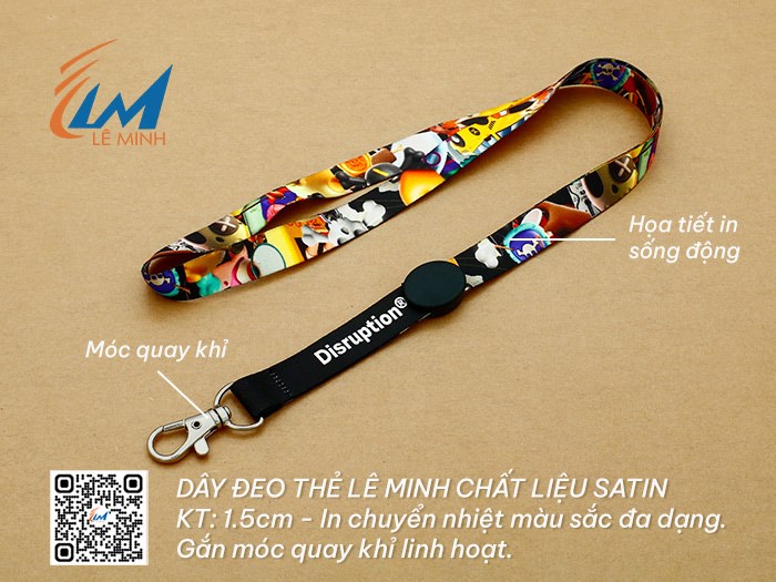 XƯỞNG IN DÂY ĐEO THẺ CHẤT LIỆU SATIN