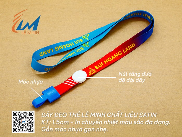 XƯỞNG IN DÂY ĐEO THẺ CHẤT LIỆU SATIN
