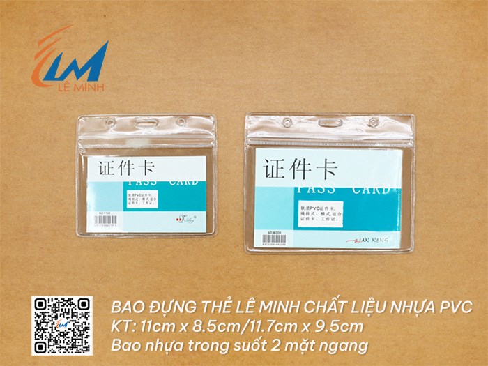 BAO ĐỰNG THẺ NHỰA TRONG SUỐT