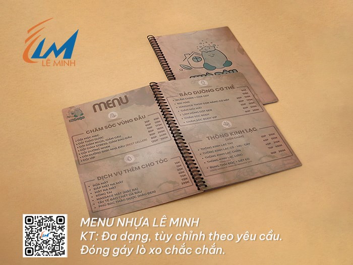 IN MENU NHỰA