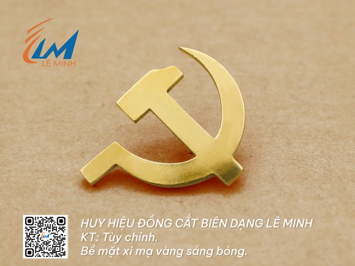 HUY HIỆU CẮT CHỮ LOGO MẠ VÀNG/BẠC