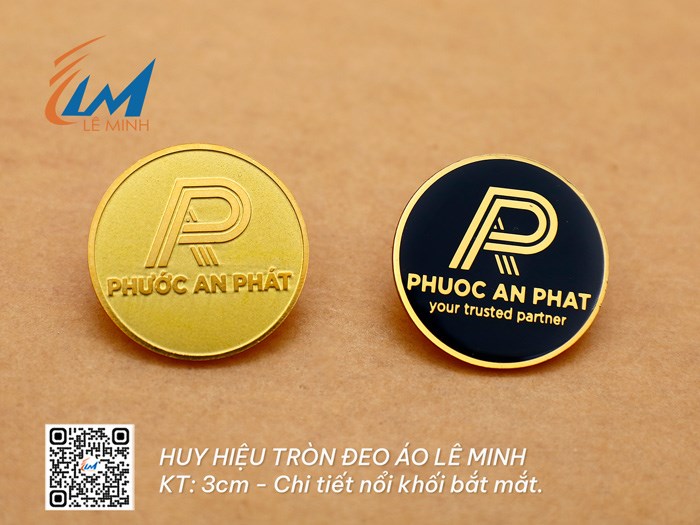HUY HIỆU TRÒN BẰNG ĐỒNG ĂN MÒN