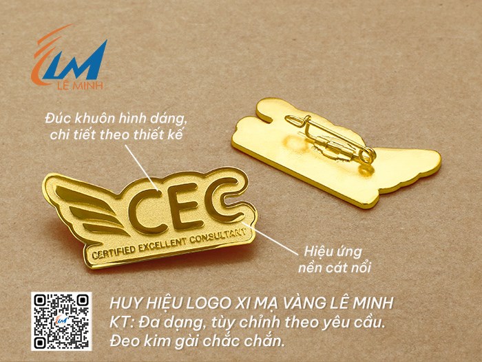 HUY HIỆU LOGO ĐÚC VÀ XI MẠ VÀNG