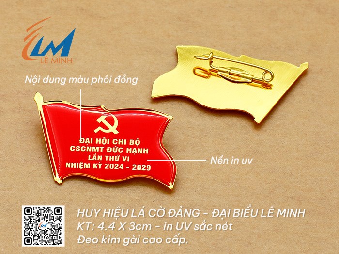 Huy hiệu lá cờ Đảng - Đại biểu 