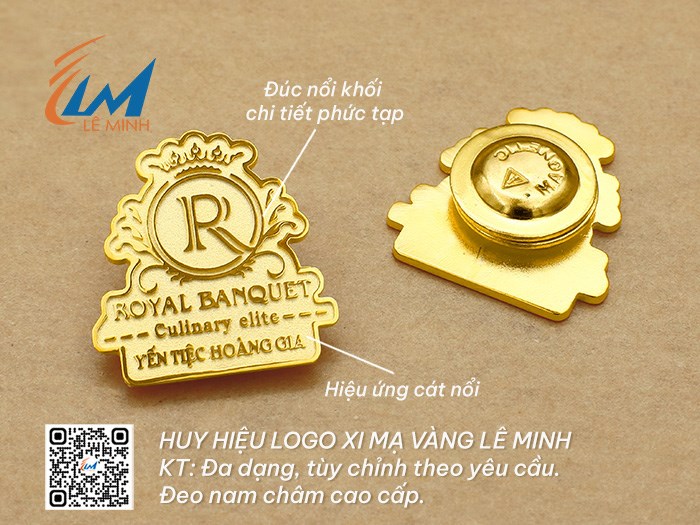 HUY HIỆU LOGO ĐÚC VÀ XI MẠ VÀNG