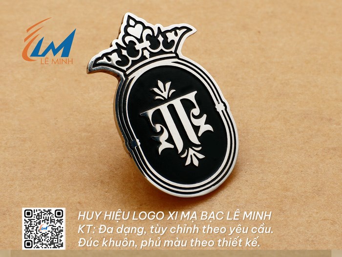 HUY HIỆU LOGO ĐỒNG ĐÚC KHUÔN MẠ VÀNG/BẠC VÔ MÀU THEO YÊU CẦU