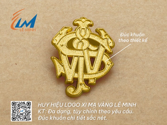 HUY HIỆU LOGO ĐÚC VÀ XI MẠ VÀNG