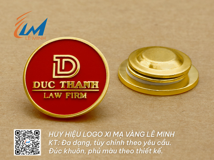 HUY HIỆU LOGO ĐỒNG ĐÚC KHUÔN MẠ VÀNG/BẠC VÔ MÀU THEO YÊU CẦU