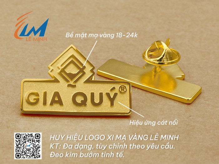 HUY HIỆU LOGO ĐÚC VÀ XI MẠ VÀNG