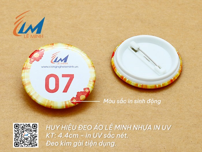 HUY HIỆU NHỰA 4.4CM VÀ 5CM