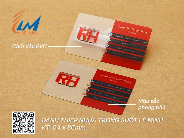 IN DANH THIẾP NHỰA TRONG SUỐT