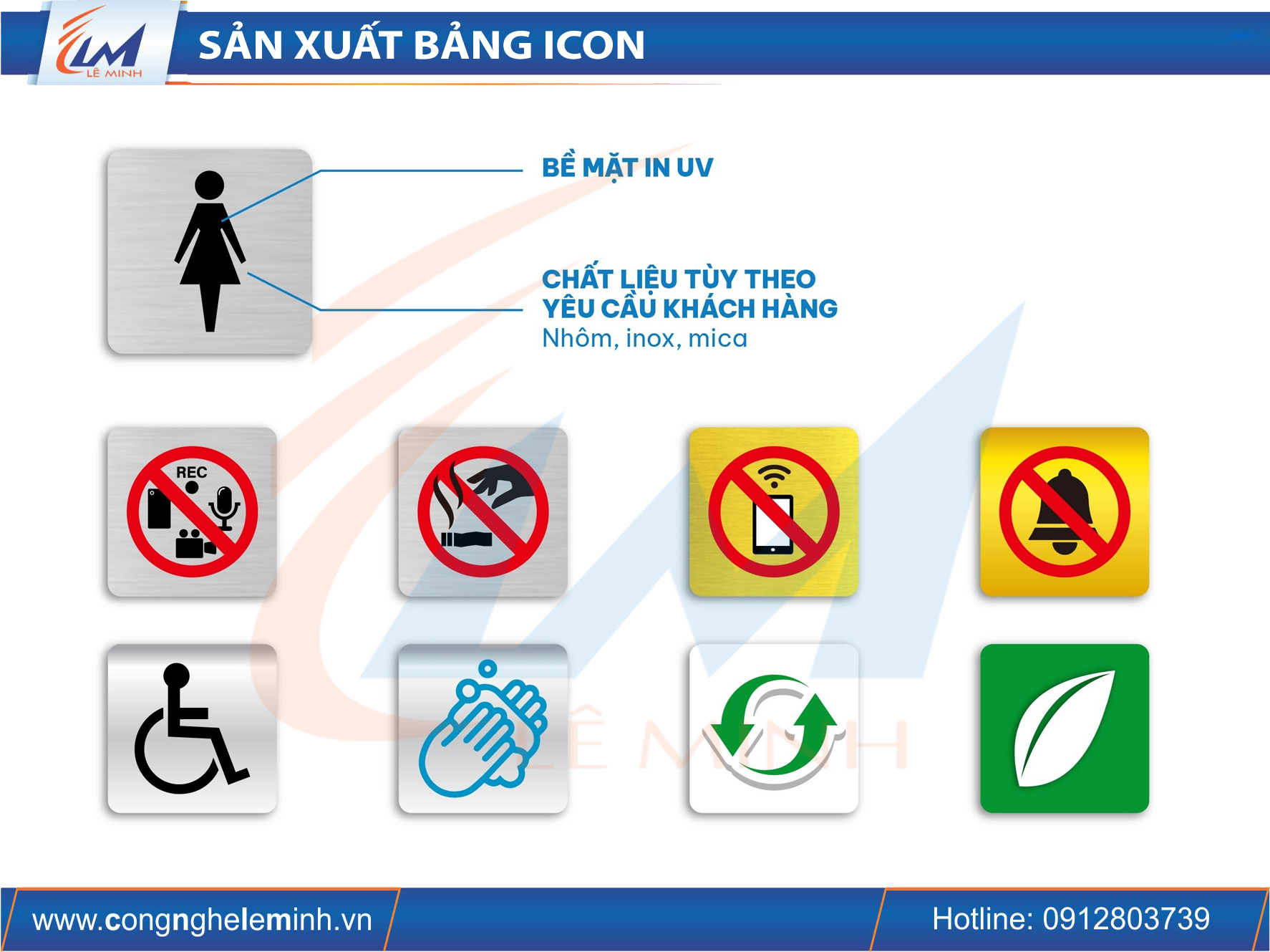 SẢN XUẤT BẢNG ICON, BẢNG CHỈ DẪN