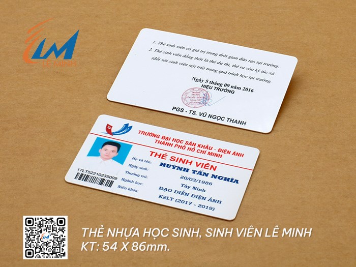 IN THẺ SINH VIÊN, HỌC SINH