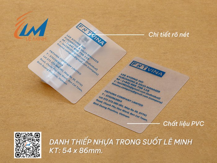 IN DANH THIẾP NHỰA TRONG SUỐT